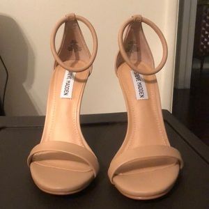 Nude strappy heels